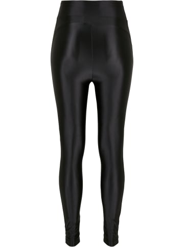 Urban Classics Urban Classics Damen Ladies Highwaist Shiny Metallic Leggings in black