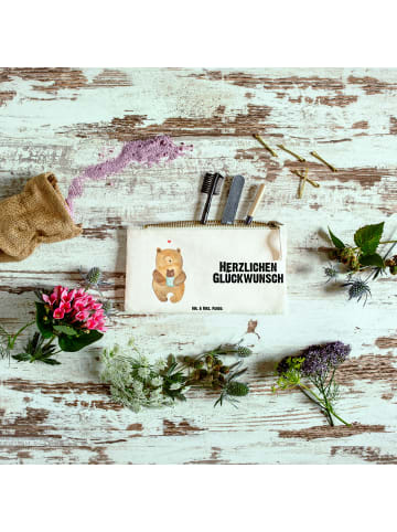 Mr. & Mrs. Panda Mäppchen Bär Baby mit Spruch in Weiß