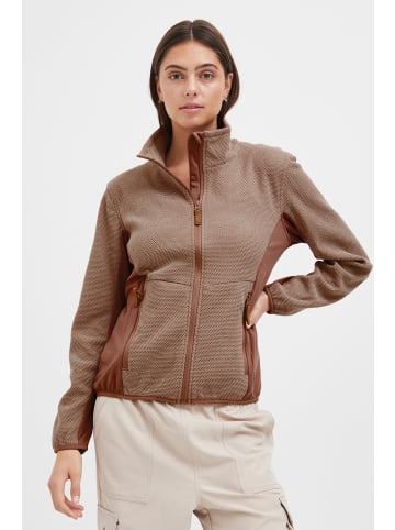 North Bend Fleecejacke NBHelga W 233287MMM  Modische Fleecejacke mit Stehkragen in Braun