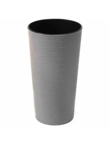 Siena Garden ECO Pflanzgefäß Locon 30cm , D30xH57 cm in Grau in Grau