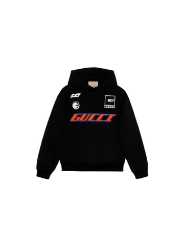 Gucci Moto Logo Hoodie Schwarz