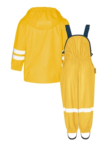 Playshoes Regen-Set Latzhose Basic in gelb