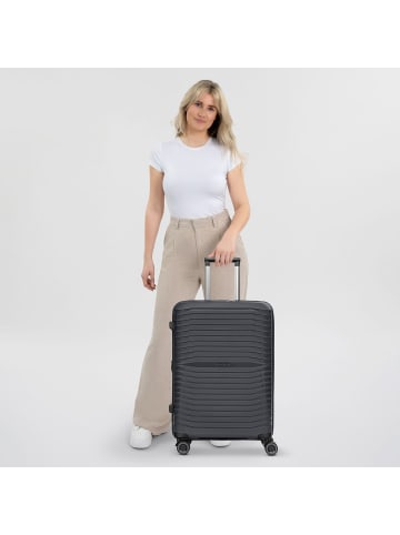 Stratic Shine 4 Rollen Trolley 65 cm mit Dehnfalte in black