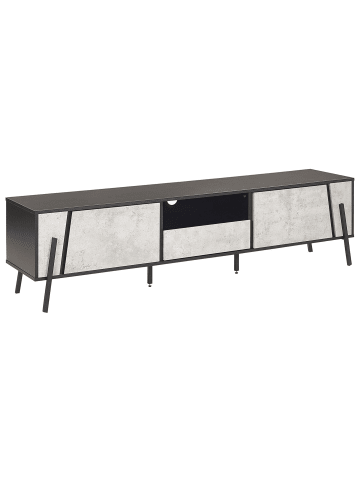 Beliani TV-Möbel BLACKPOOL in Grau/Schwarz - (W) 177 x (H) 46 x (L) 40 cm