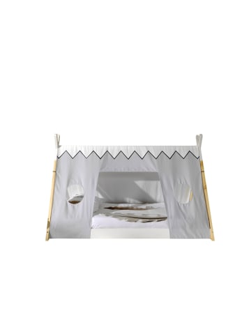 58 aufm Kessel ZELTBETT Karyn 3 206x106x135 aus Kiefer Massivholz in Weiß/natur