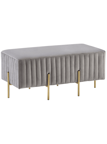Beliani Bettbank DAYTON in Grau/Gold - (W) 93 x (H) 42 x (L) 48 cm