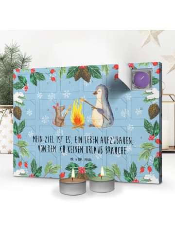 Mr. & Mrs. Panda adventskalender kerzen Pinguin Lagerfeuer mit S... in Eisblau
