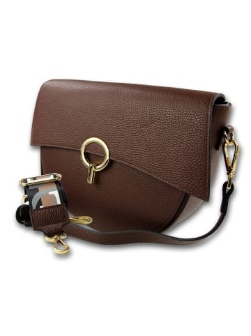 Toscanto Leder Umhängetasche, Citytasche Toscanto Tasche dunkelbraun ca. 30cm