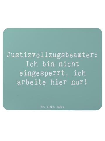 Mr. & Mrs. Panda Mousepad Spruch Justizvollzugsbeamter mit Spruch in Meeresbrise