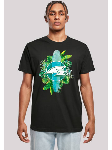 f2 T-Shirt F2 Tropical Surfboards Sommer in schwarz