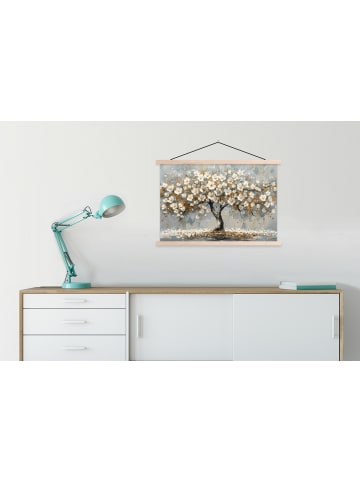 MuchoWow Poster mit Leiste Weißer Baum