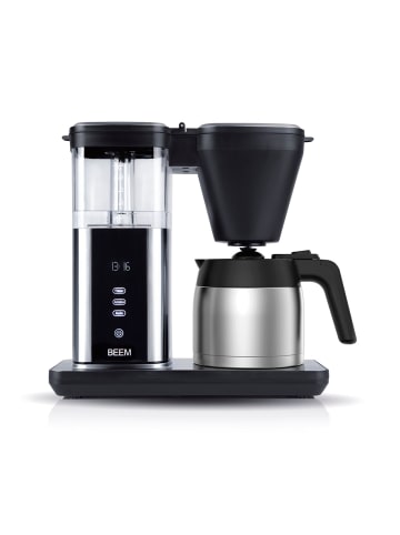 BEEM Kaffeemaschine Direct-Brew Thermo 1500W schwarz/Edelstahl + GB-Adapter Schwarz