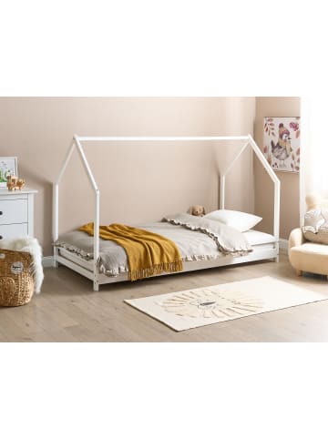 Beliani Kinderbett APPY in Weiß - (W) 95 x (H) 128 x (L) 205 cm