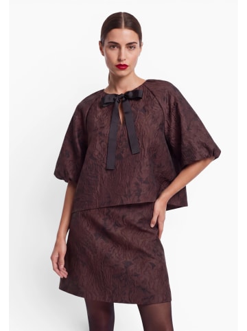 Zero  Blusenjacke mit Jacquard in Brown/Black