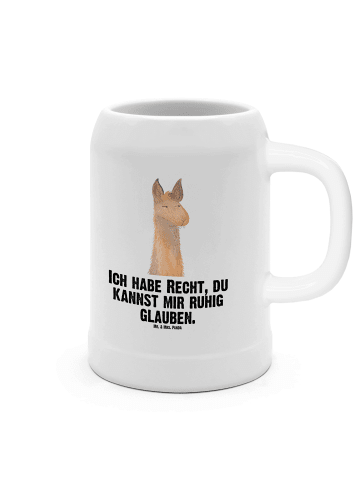 Mr. & Mrs. Panda Seidel Lamakopf Genervt mit Spruch in Weiß