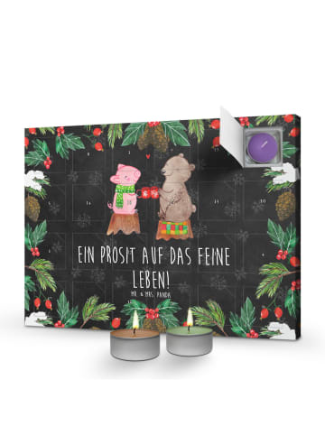 Mr. & Mrs. Panda adventskalender mit kerzen Glühschwein Sause mi... in Kreidetafel