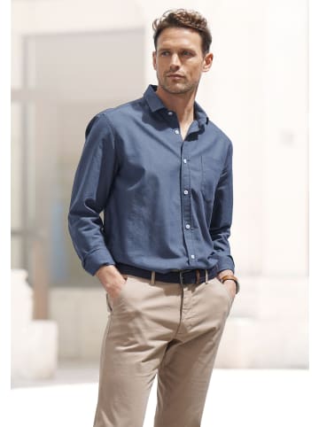 H.I.S Langarmhemd in dunkelblau