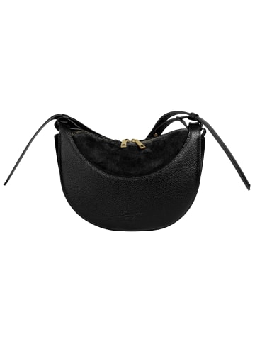 Samantha Look Umhängetasche echt Leder in schwarz