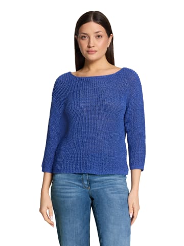 Betty Barclay Basic-Strickpullover mit Rippenstruktur in Adria Blue