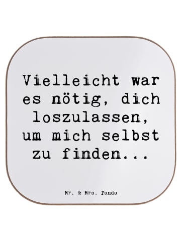 Untersetzer Spruch Liebeskummer Selbstfindung m... in Weiß
