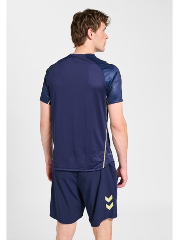 Hummel T-Shirt Hmlblaze Herren in MARINE/SHADOW LIME