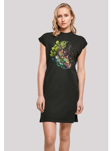 F4NT4STIC T-Shirt Kleid Blüten Baum Kleid in schwarz