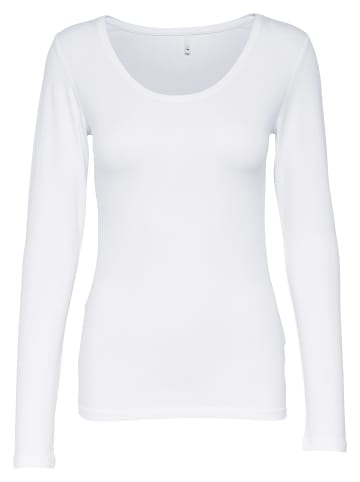 ONLY 3er-Set Basic Langarmshirt in Weiß/weiß/weiß