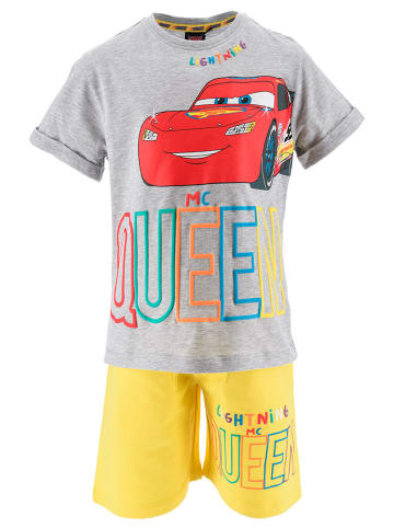 Disney Cars 2tlg. Outfit: Sommer-Set Lightning McQueen T-Shirt und Shorts in Weiß