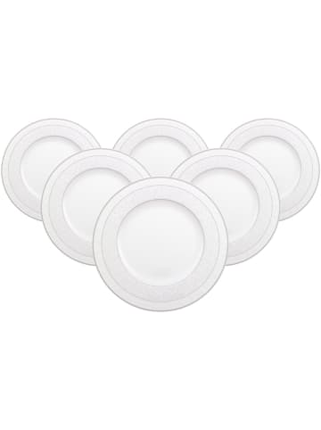 Villeroy & Boch 6er Set Speiseteller Gray Pearl ø 27,5 cm in weiß
