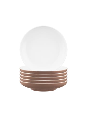 Seltmann Weiden 6er Set Suppenteller Sento Home Pure Colors in ø 21,3 cm in Cocoa Brown