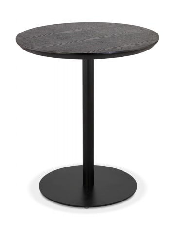 KADIMA DESIGN Esstisch Rund Schwarz 60cm | Kleiner Esszimmertisch für 4 Personen in Schwarz