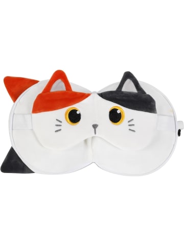 i-Total Kissen mit Schlafmaske, verschließbares Kissen mit Haken orange Katze