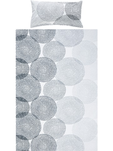 REDBEST Renforcé Bettwäsche in anthrazit-weiß