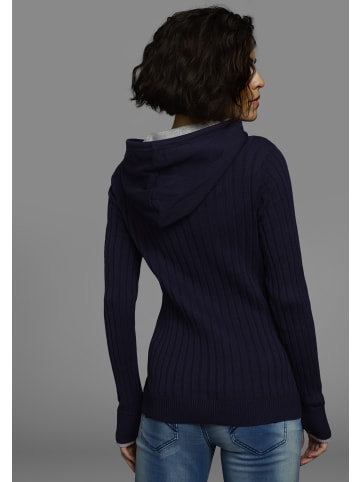 Kangaroos Strickpullover in marine-hellgrau-meliert
