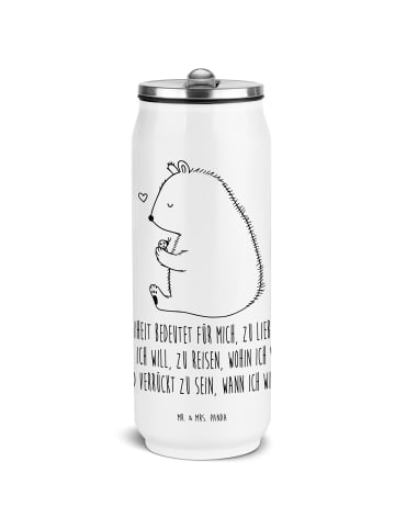 Mr. & Mrs. Panda sport trinkflasche Bär Marienkäfer mit Spruch in Weiß