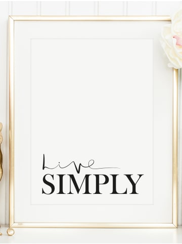 Tales by Jen Poster / Kunstdruck "Live simply" I Ohne Rahmen