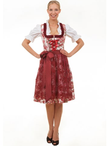 Edelnice Midi Dirndl 2-teilig Estefania in rot