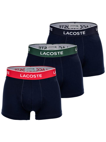 Lacoste Boxershort 3er Pack in Dunkelblau/Grün/Rot