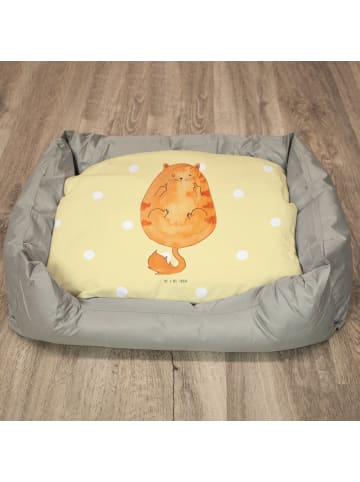 Mr. & Mrs. Panda Katzenkorb Katze Frühaufsteher ohne Spruch in Gelb Pastell