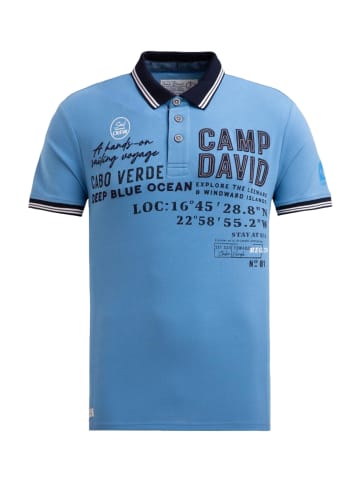 CAMP DAVID  Poloshirt 'Cabo Verde' in hellblau