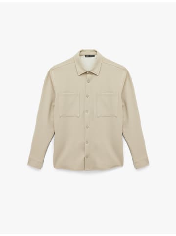 KOTON SHIRTS LS in Beige