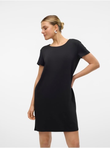 Vero Moda Kurzes Kleid Kurzarm Rundhals Midi in Schwarz