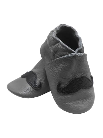 Bemesu Baby Krabbelschuhe aus Leder, weiche Lauflernschuhe mit rutschfester Sohle 