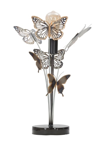 Mauro Ferretti Mehrfarbige Metalltischlampe mit Schmetterlingen Ø cm 32x47