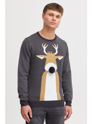 BLEND Strickpullover BHRudolph 20708182ME Strickpulli mit Weihnachtsmotiv in Blau