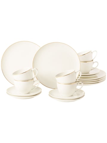 Seltmann Weiden 18er Set Kaffeeservice Savona Goldlinie creme-gold in creme-gold