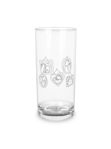 Mr. & Mrs. Panda Wasserglas Igel Familie ohne Spruch in Transparent