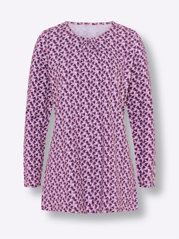 Sieh an! Longshirt in flieder-traube-bedruckt