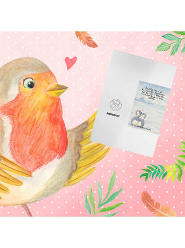 Mr. & Mrs. Panda Beileidskarte Pinguine Kuscheln Design mit Spruch in Weiß