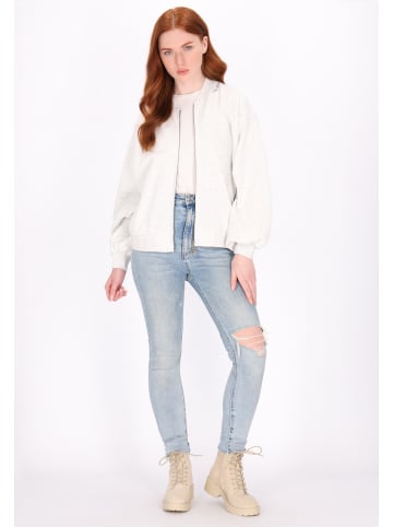 DreiMaster Vintage Damen Sweatjacke in Wollweiss Melange